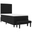 Box spring seng med hovedgærde Sort 100 x 200 cm Stof