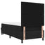 Box spring seng med hovedgærde Sort 100 x 200 cm Stof