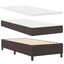 Box spring seng med hovedgærde Mørk Brun 100 x 200 cm Stof