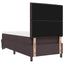 Box spring seng med hovedgærde Mørk Brun 100 x 200 cm Stof
