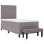 Box spring seng med hovedgærde Gråbrun 100 x 200 cm Stof