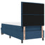 Box spring seng med hovedgærde Blå 100 x 200 cm Stof