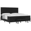 Box spring seng med madras Sort 200 x 200 cm Stof