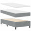 Box spring seng med hovedgærde Lysegrå 100 x 200 cm Stof