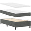 Box spring seng med hovedgærde Mørkegrå 100 x 200 cm Stof