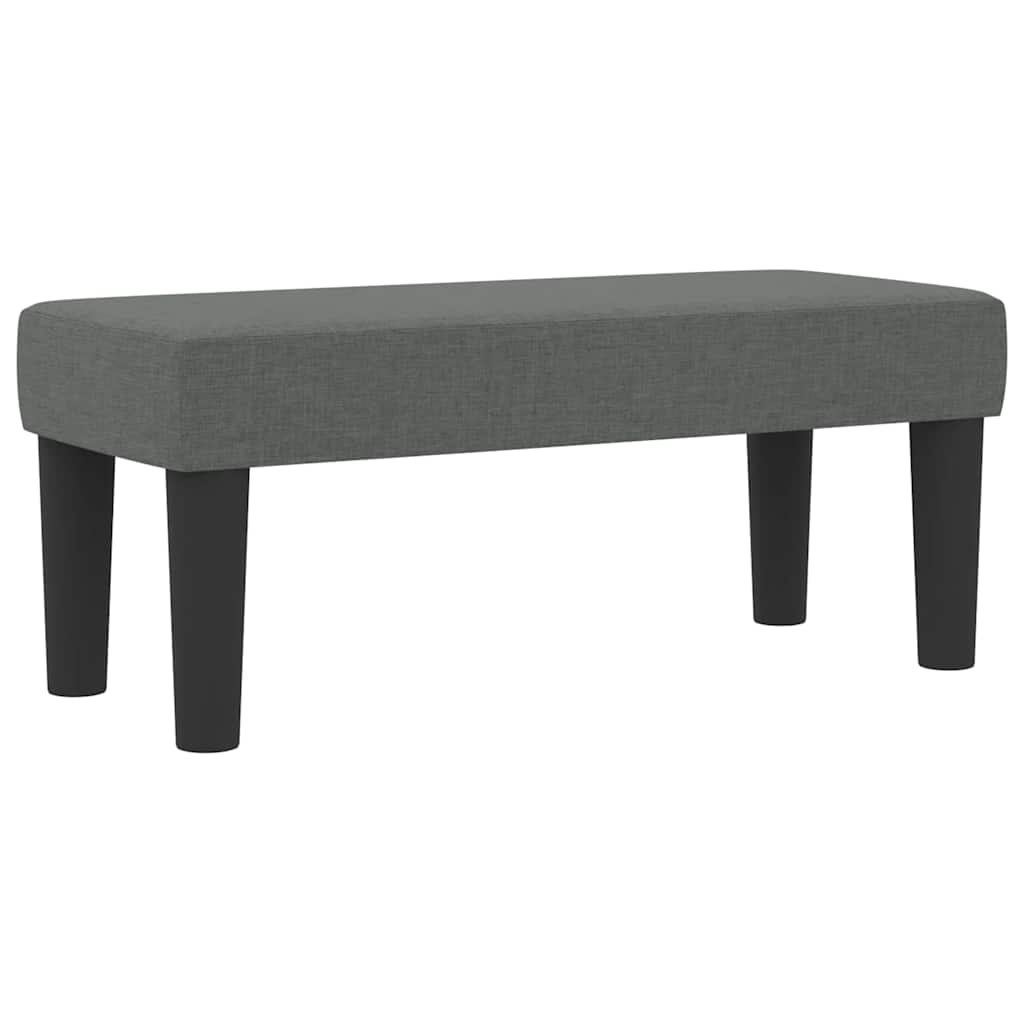 Box spring seng med hovedgærde Mørkegrå 100 x 200 cm Stof