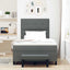 Box spring seng med hovedgærde Mørkegrå 120 x 190 cm Stof