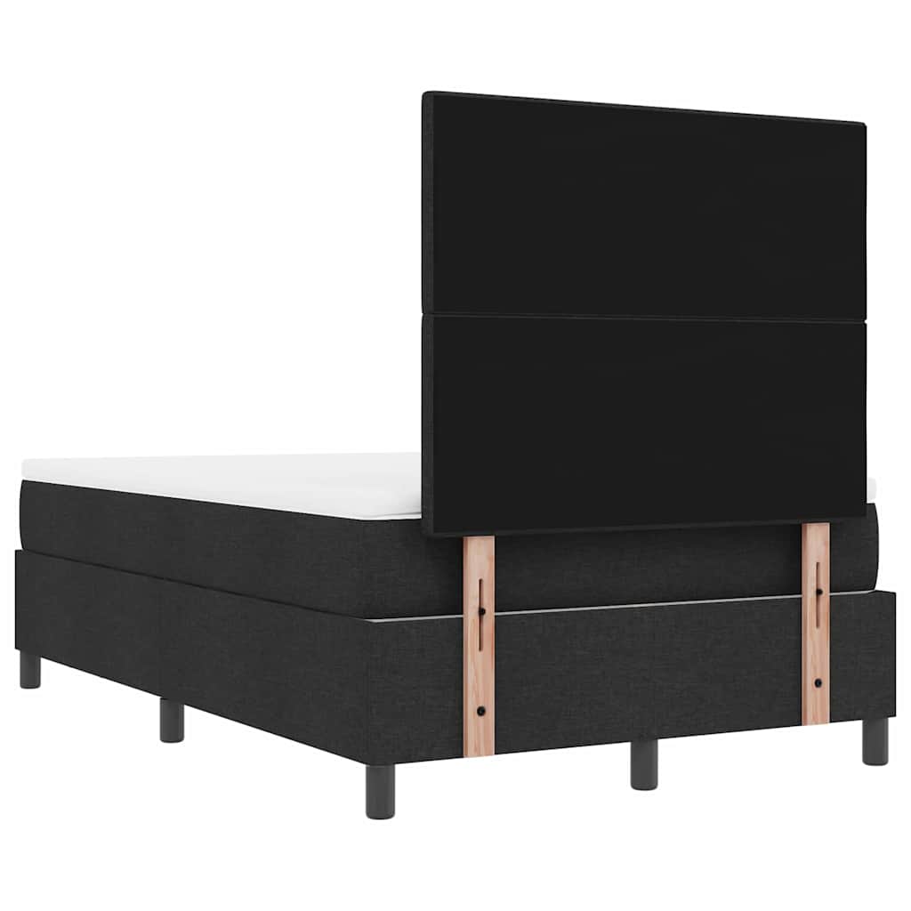 Box spring seng med pude med hovedgærde Sort 120 x 190 cm Stof