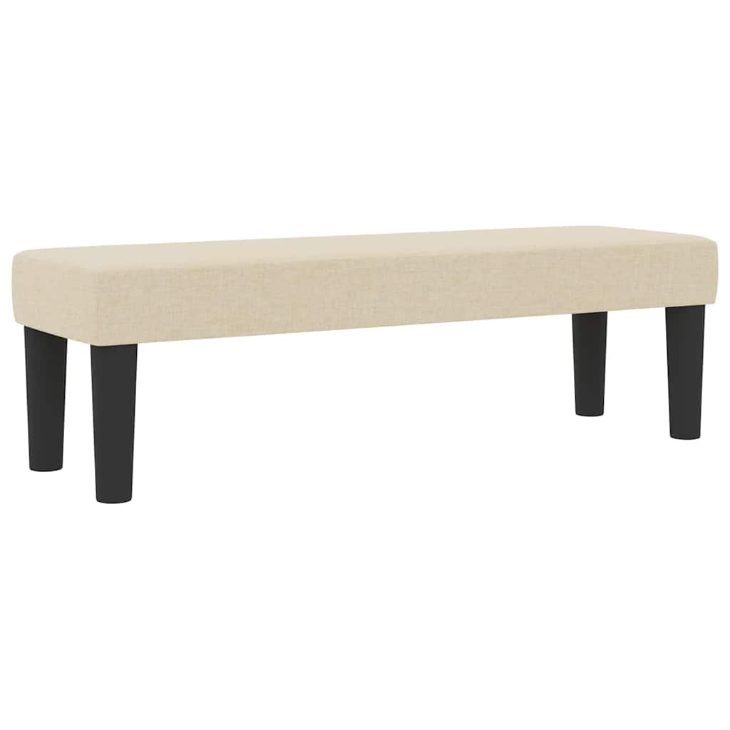 Box spring seng med hovedgærde Creme 120 x 190 cm Stof