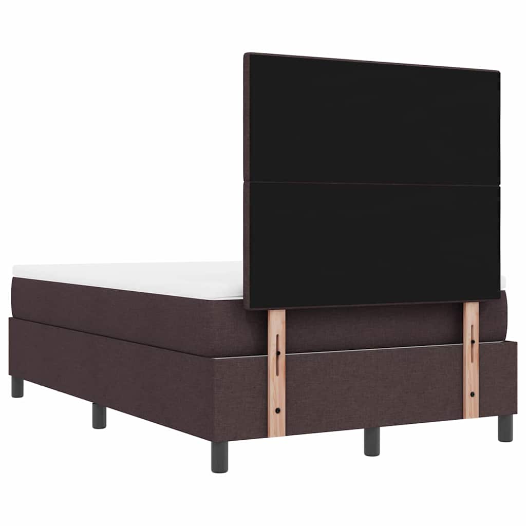 Box spring seng med pude Mørk Brun 120 x 200 cm Stof