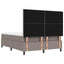 Box spring seng med hovedgærde Gråbrun 140 x 200 cm Stof