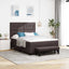 Box spring seng med hovedgærde Mørk Brun 160 x 200 cm Stof