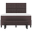 Box spring seng med hovedgærde Mørk Brun 160 x 200 cm Stof