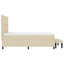 Box spring seng med hovedgærde Creme 160 x 200 cm Stof