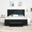 Box spring seng med hovedgærde Sort 180 x 200 cm Stof