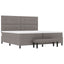 Box spring seng med hovedgærde Gråbrun 200 x 200 cm Stof