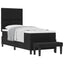 Box spring seng med hovedgærde Sort 80 x 200 cm Stof