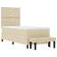 Box spring seng med hovedgærde Creme 80 x 200 cm Stof