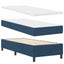 Box spring seng med hovedgærde Blå 80 x 200 cm Stof