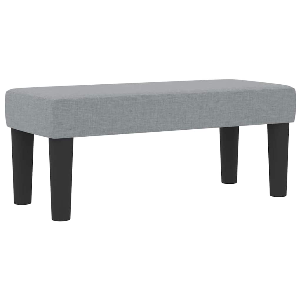 Box spring seng med hovedgærde Lysegrå 90 x 190 cm Stof