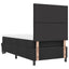 Box spring seng med hovedgærde Sort 90 x 190 cm Stof