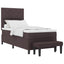 Box spring seng med pude Mørk Brun 90 x 190 cm Stof