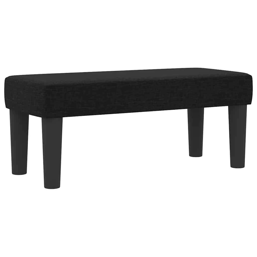 Box spring seng med hovedgærde Sort 90 x 200 cm Stof