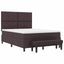 Box spring seng med hovedgærde Mørk Brun 140 x 190 cm Stof