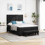 Box spring seng med hovedgærde Sort 160 x 200 cm Stof