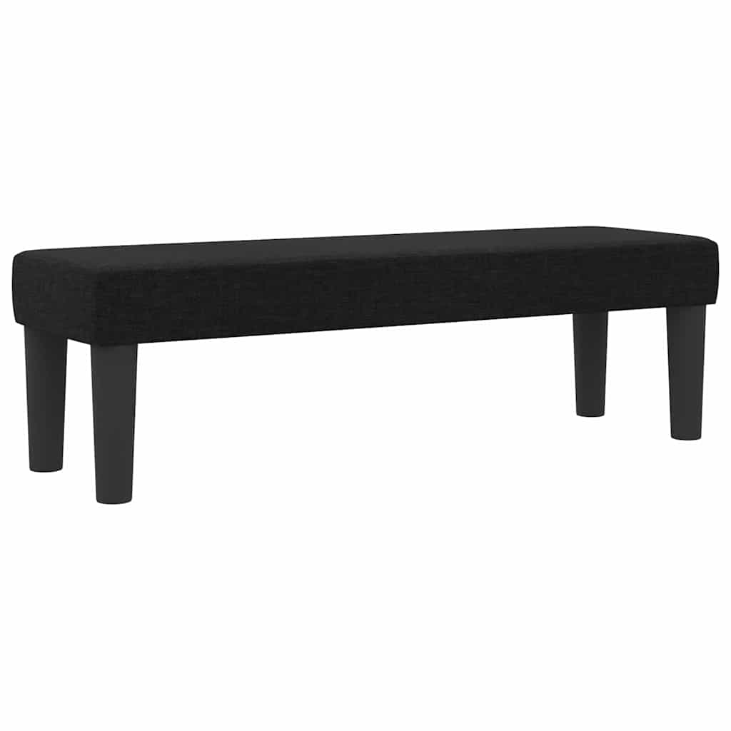Box spring seng med hovedgærde Sort 160 x 200 cm Stof