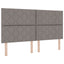 Box spring seng med hovedgærde Gråbrun 180 x 200 cm Stof