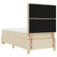 Box spring seng med hovedgærde Creme 200 x 90 cm Stof