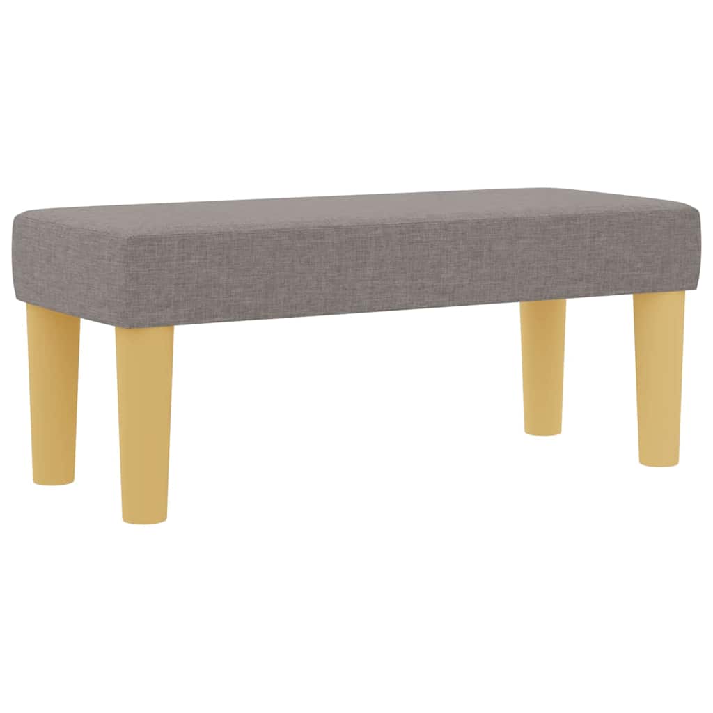Box spring seng med hovedgærde Gråbrun 200 x 90 cm Stof