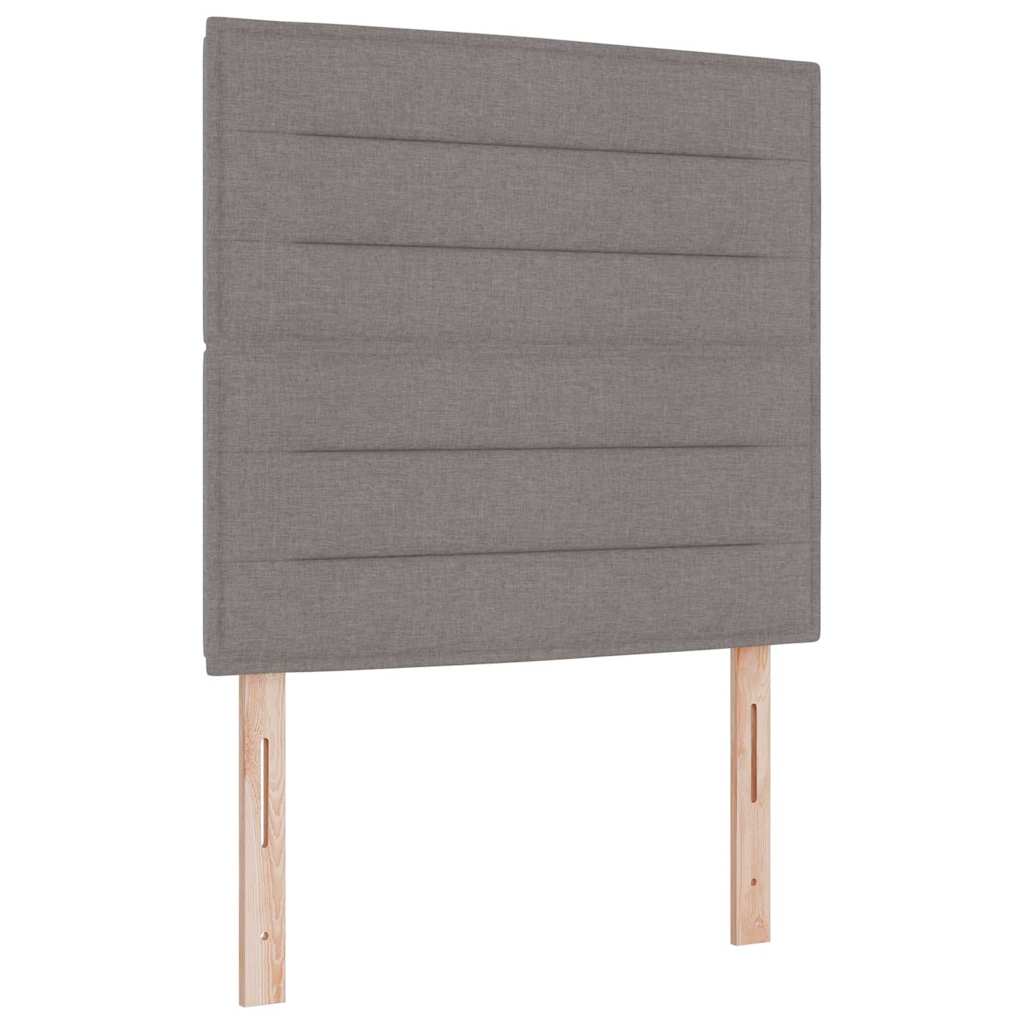Box spring seng med hovedgærde Gråbrun 190 x 120 cm Stof