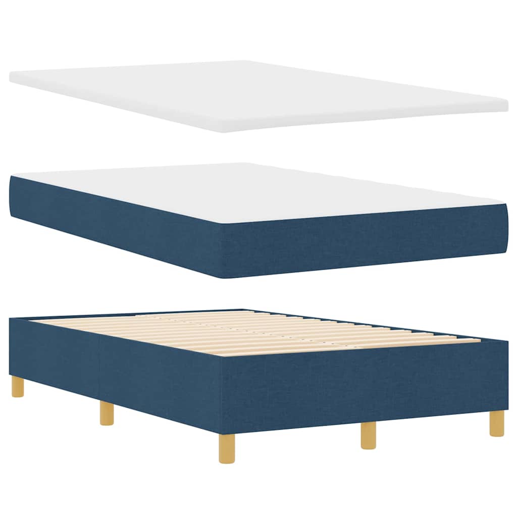 Box spring seng med hovedgærde Blå 200 x 120 cm Stof