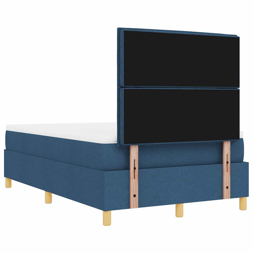Box spring seng med hovedgærde Blå 200 x 120 cm Stof