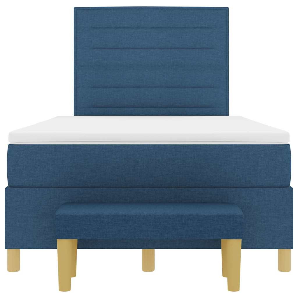 Box spring seng med hovedgærde Blå 200 x 120 cm Stof