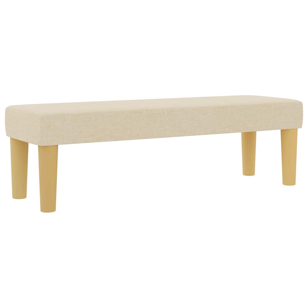 Box spring seng med hovedgærde Creme 200 x 140 cm Stof