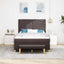 Box spring seng med hovedgærde Mørkebrun 200 x 160 cm Stof