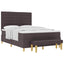 Box spring seng med hovedgærde Mørkebrun 200 x 160 cm Stof