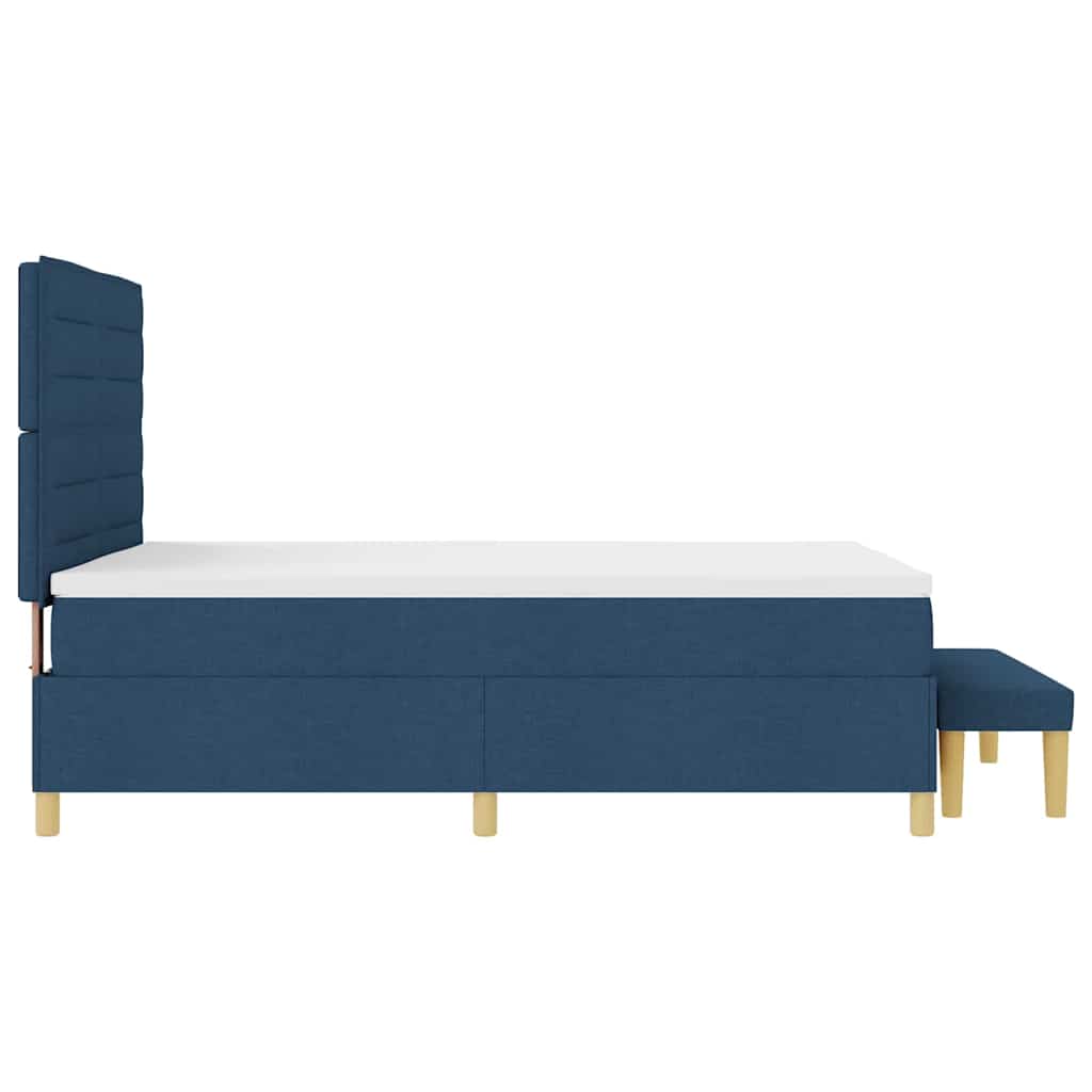 Box spring seng med hovedgærde Blå 200 x 160 cm Stof