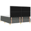 Box spring seng med hovedgærde Mørkegrå 200 x 180 cm Stof