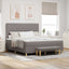 Box spring seng med hovedgærde Gråbrun 180 x 200 cm Stof