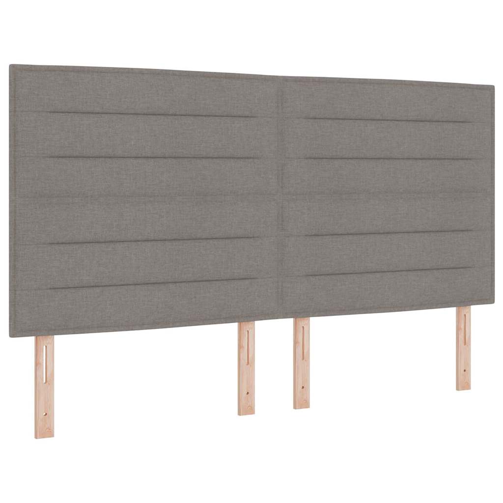 Box spring seng med hovedgærde Gråbrun 180 x 200 cm Stof