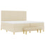 Box spring seng med madras Creme 200 x 200 cm Stof
