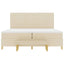 Box spring seng med madras Creme 200 x 200 cm Stof