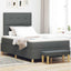 Box spring seng med hovedgærde Mørkegrå 190 x 120 cm Stof