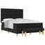 Box spring seng med hovedgærde Sort 190 x 140 cm Stof