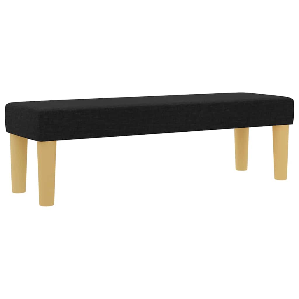 Box spring seng med hovedgærde Sort 200 x 180 cm Stof