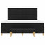 Box spring seng med hovedgærde Sort 200 x 180 cm Stof